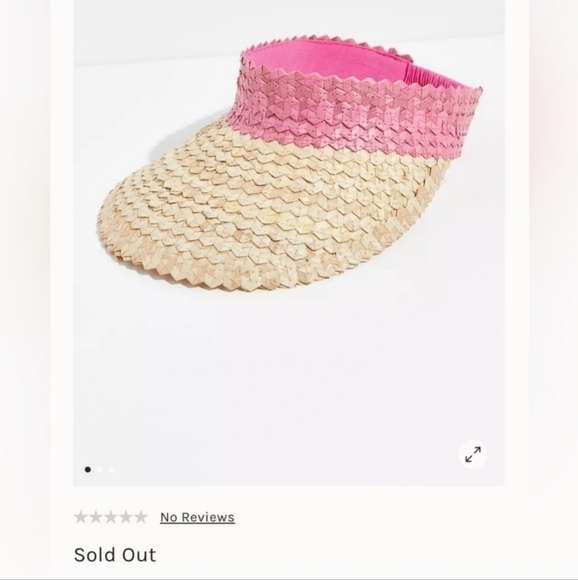 Free People Accessories - Free people Lusana Baha Straw Visor. NWOT 100% Natural Lontar Palm Leaf